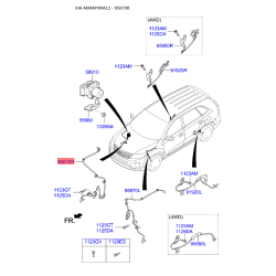 Датчик частоты вращения колеса (ABS) передний правый 95671-2W000 Mobis