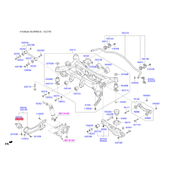 Сайлентблок заднього поздовжнього важеля правий 55275-2W500 Mobis