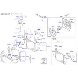 Шланг радіатора верхній 25411-2B700 Mobis