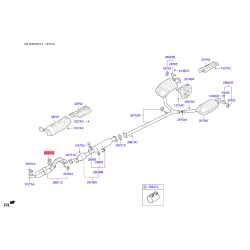 Прокладка трубы выхлопного газа 28751-2B100 Mobis