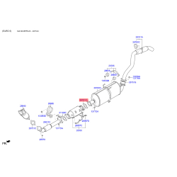 Прокладка трубы выхлопного газа 28751-2T100 Mobis