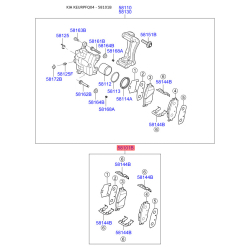 Колодки гальмівні дискові комплект 58101-1FE01 Mobis