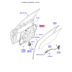 Підйомний пристрій для вікон лівий 82471-3K501 Mobis