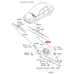 Рычаг стеклоочистителя 98310-1G000 Mobis