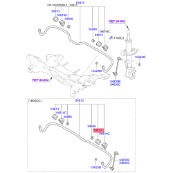 Втулка стабілізатора 54813-2K000 Mobis