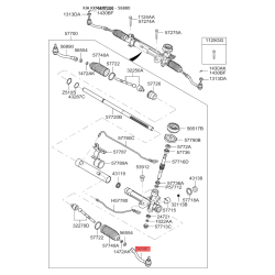 Наконечник кермової тяги лівий 56820-1G900 Mobis