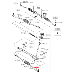 Наконечник кермової тяги правий 56820-1G000 Mobis