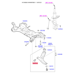 Сайлентблок важеля нижній 54551-1R000 Mobis