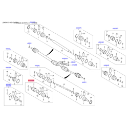 Шарнірний комплект приводного вала лівий 49582-C1330 Mobis