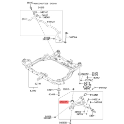 Сайлентблок важеля підвіски нижній 54584-0Q000 Mobis