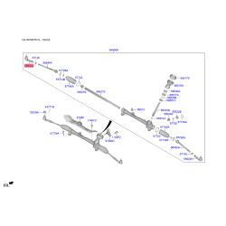 Наконечник кермової тяги правий 56825-J7000 Mobis