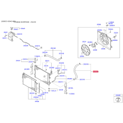 Шланг радіатора нижній 25415-2H001 Mobis