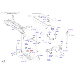 Прокладка задньої пружини нижня (на важіль) 55360-F2100 Mobis