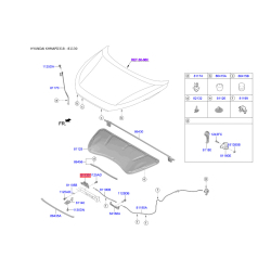 Замок капота 81130-D3100 Mobis