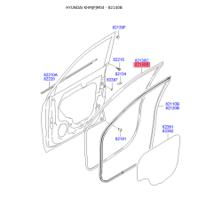 Уплотнитель (уплотнение) двери правый 82140-2E000 Mobis