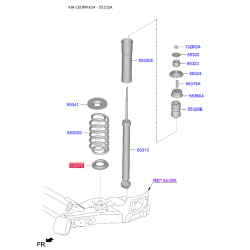 Прокладка задней пружины нижняя (на рычаг или на мост) 55332-1G000 Mobis