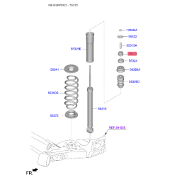 Распорная втулка, опора стойки амортизатора верхняя 55323-07000 Mobis