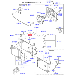 Радіатор охолодження двигуна 25310-2H000 Mobis