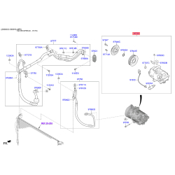 Компрессор кондиционера 97701-F2500 Mobis