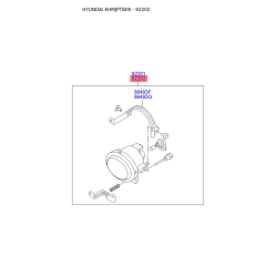 Фара протитуманна права 92202-1C500 Mobis