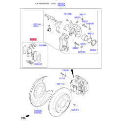 Колодки тормозные дисковые комплект 58302-A7B30 Mobis