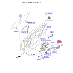 Замок дверей правий 81320-2S010 Mobis