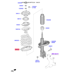 Прокладка передней пружины нижняя 54633-2B000 Mobis