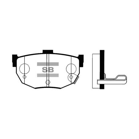 Колодки тормозные дисковые комплект HI-Q Sangsin Brake - SP1062 - изображение №1 SP1062