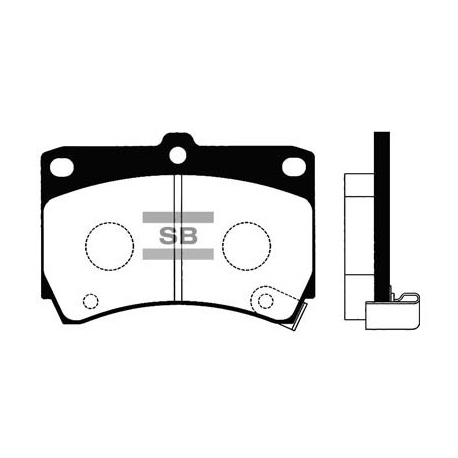 Колодки тормозные дисковые комплект HI-Q Sangsin Brake - SP1067 - изображение №1 SP1067