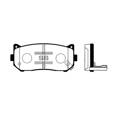 Колодки гальмівні дискові комплект HI-Q Sangsin Brake - SP1079-R - зображення №1 SP1079-R