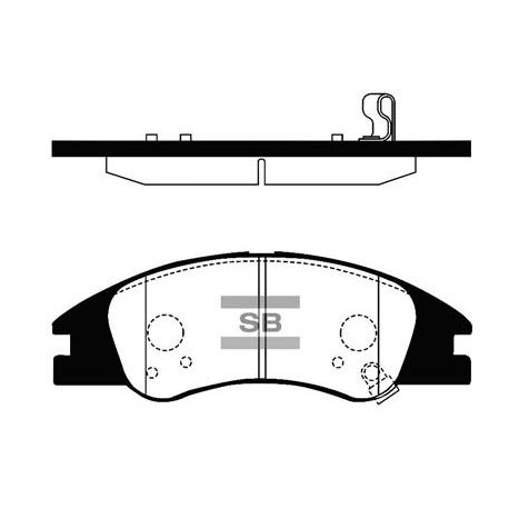 Колодки тормозные дисковые комплект HI-Q Sangsin Brake - SP1167 - изображение №1 SP1167
