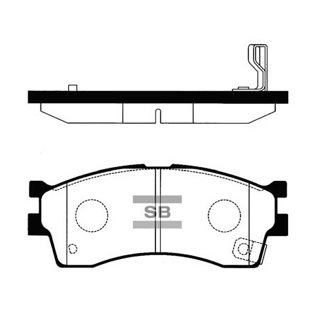 Колодки тормозные дисковые комплект HI-Q Sangsin Brake - SP1113 - изображение №1 SP1113