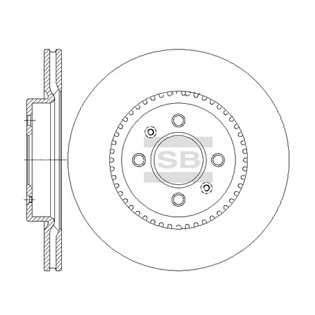 Диск тормозной HI-Q Sangsin Brake - SD2043 - изображение №1 SD2043