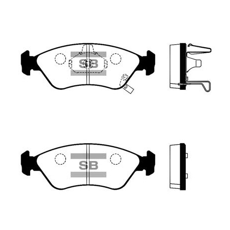 Колодки тормозные дисковые комплект HI-Q Sangsin Brake - SP1079-F - изображение №1 SP1079-F