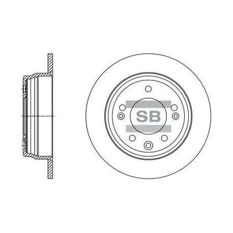 Диск гальмівний HI-Q Sangsin Brake - SD1136 - зображення №1 SD1136
