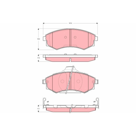 Колодки тормозные дисковые комплект TRW - GDB3283 - изображение №1 GDB3283