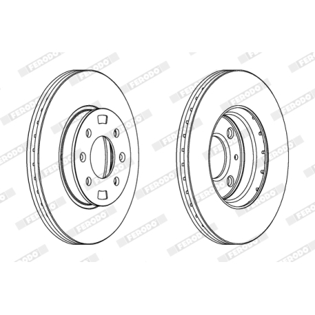 Диск тормозной передний Ferodo - DDF1603C - изображение №1 DDF1603C