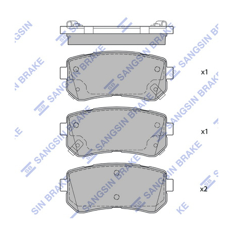 Колодки гальмівні дискові комплект HI-Q Sangsin Brake - SP1684 - зображення №1 SP1684
