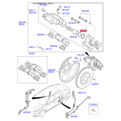 Чохол поршня супорта 58233-3Z000 Mobis