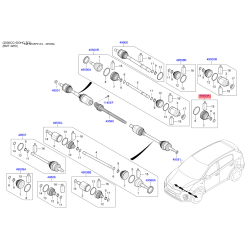 Чохол півосі (пильник) приводного валу 495A4-D7690 Mobis