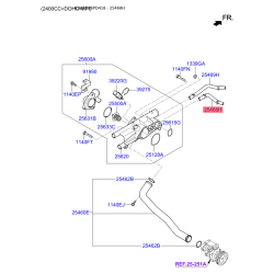 Шланг (патрубок) системи охолодження 25468-2G201 Mobis
