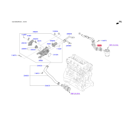 Трубка (шланг, патрубок) маслопровода 25470-2GGA0 Mobis