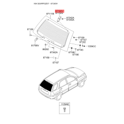 Петля двери задка (крышки багажника) правая 87160-1F001 Mobis