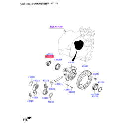 Подшипник дифференциала АКПП 45737-37540 Mobis