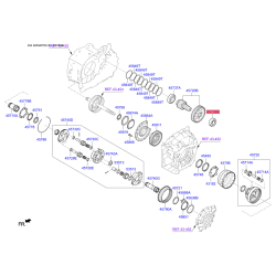 Подшипник дифференциала АКПП 45738-3B700 Mobis