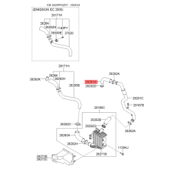 Рукав повітрозабірника, повітряний фільтр 28261-27280 Mobis