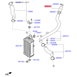 Рукав воздухозаборника, воздушный фильтр 28252-2A700 Mobis