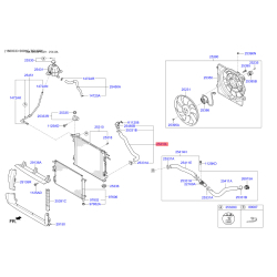 Шланг радіатора нижній 25410-D7600 Mobis