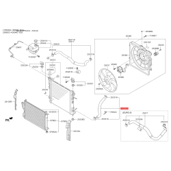 Шланг радіатора нижній 25412-2Y000 Mobis