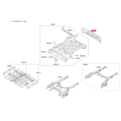 Лонжерон підлоги багажника 65910-3U000 Mobis